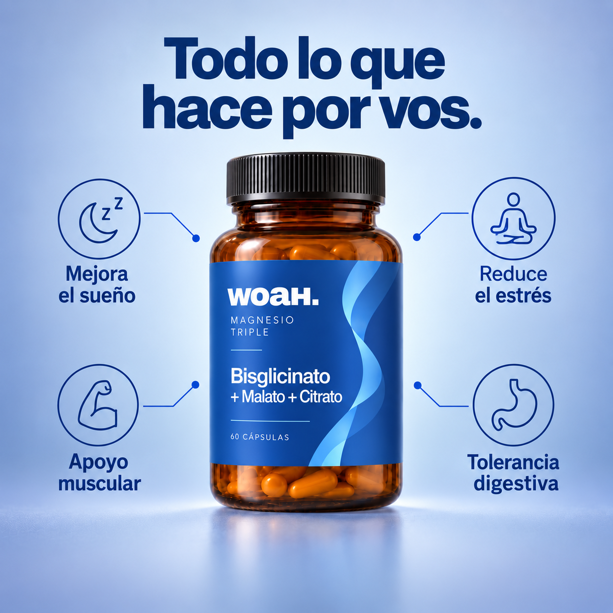 Imagen de beneficios de Bisglicinato de Magnesio